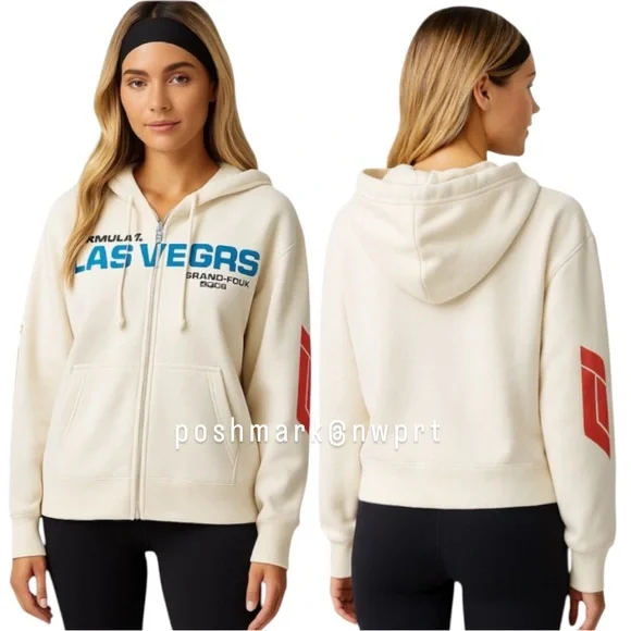 PACSUN 🏁 F1 Las Vegas Hoodie 2024 Sweatshirt Off White Formula One 1 Racing XS - Picture 14 of 14